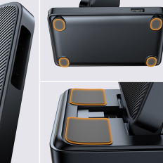 4in1 estação de carregamento para iphone airpods Apple Assista USB - um preto dobrável