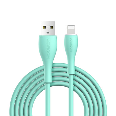 Καλώδιο καλωδίου για το iPhone USB-A - Lightning 3A Δείκτης φόρτισης 2m Πράσινο