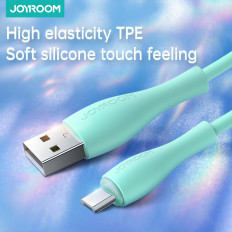 Cabo USB-A Cabo - MicroUsB 3A Indicador de Carregamento 2m Verde