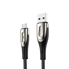 Kabel USB-A-Kabel - MicroUSEB 3A Ladeanzeige 2M schwarz