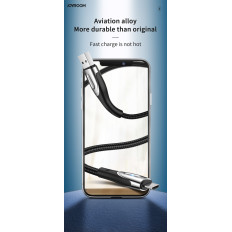 Kabel USB-A-Kabel - MicroUSEB 3A Ladeanzeige 2M schwarz