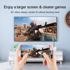 Kabelvinkelkabel USB-C - HDMI 4K 60Hz 2M grå