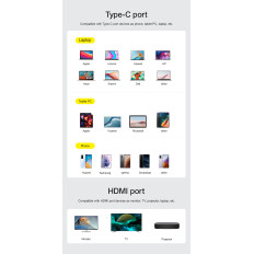 Kabelová šňůra USB-C - HDMI 4K 60Hz 2m šedá