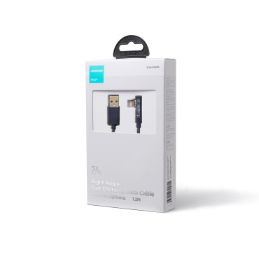 Cabo de ângulo de cabo para iPhone USB-A - Ligtning 2.4a 1.2m Azul