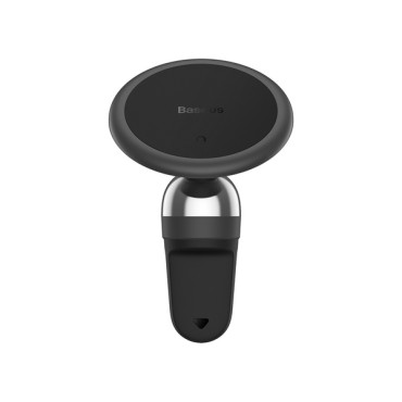 Suporte de carro para um telefone magnético em um ventilador preto