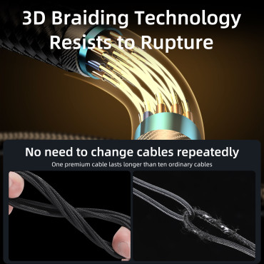 Καλώδιο γωνίας καλωδίων για το iPhone USB-A - Ligtning 2.4a 1.2m Μπλε