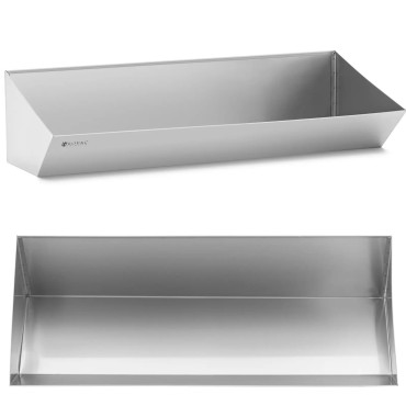 Placa de contêiner de banheira para batatas fritas de aço inoxidável 80 x 30 cm