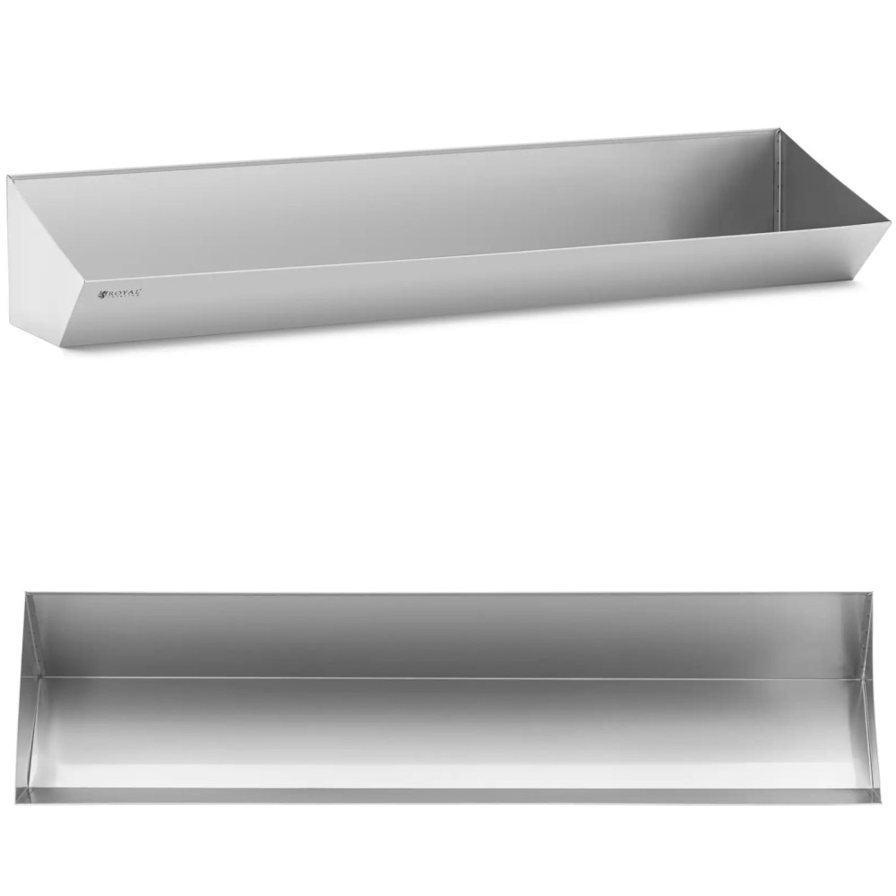 Plaque de conteneur de baignoire pour frites en acier inoxydable 120 x 30 cm