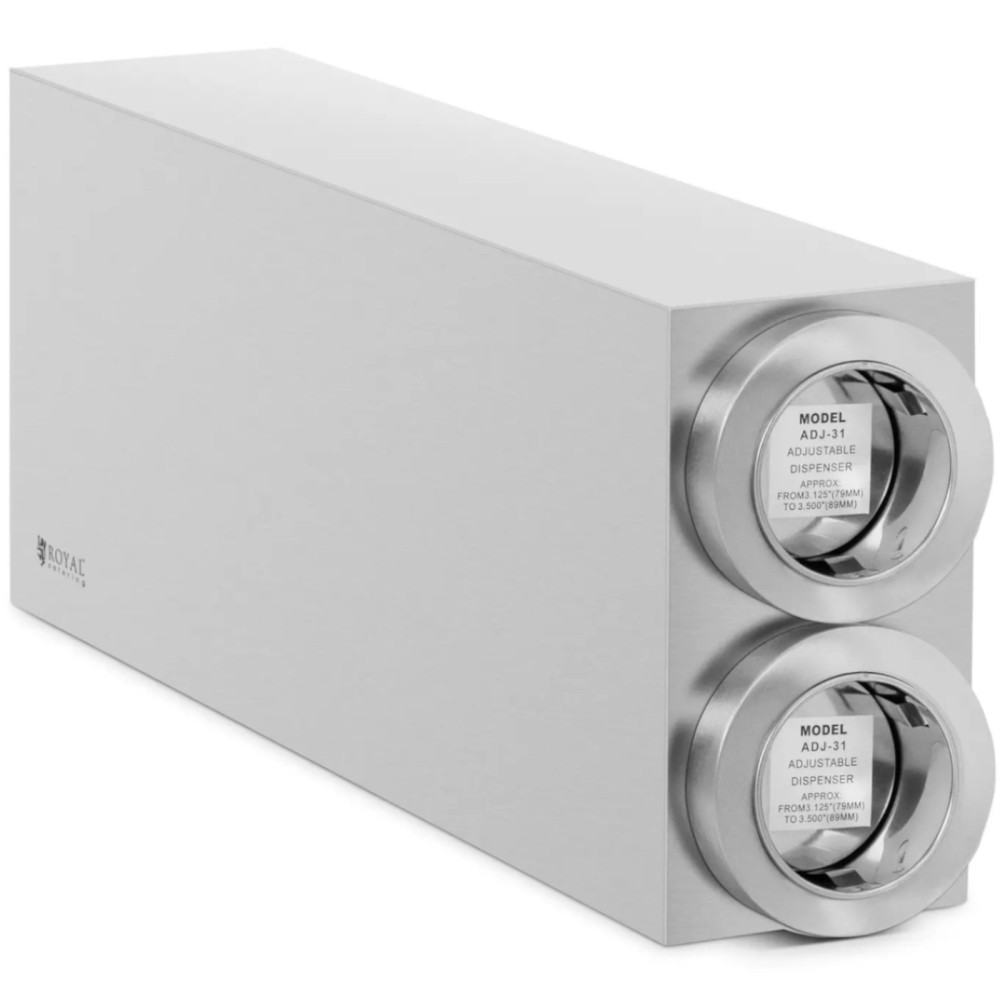Disponable puodelių platintojas su 2 plieno dozatoriais 81 - 89 mm