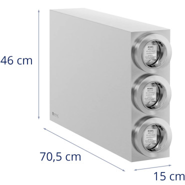 Distribútor pre jednorazové poháre s 3 dávkovačmi ocele 81 - 89 mm