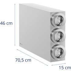 Distribútor pre jednorazové poháre s 3 dávkovačmi ocele 81 - 89 mm
