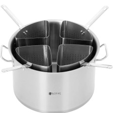 A pot for cooking a macro with 4 inserts of Wed. 40 cm 31 L