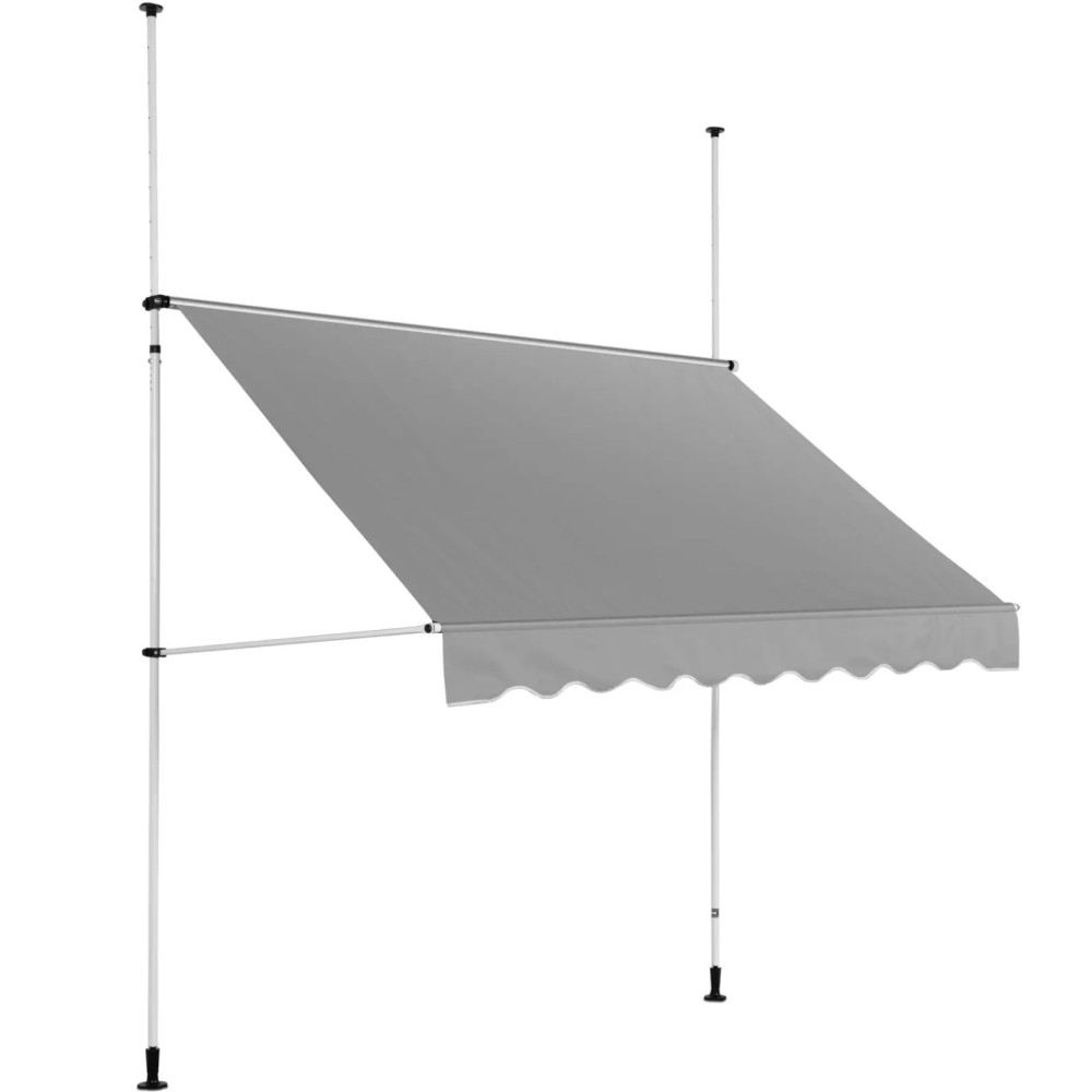 Terrasse Calconale Marquise Roulée à la main 250 x 120 cm - Gris