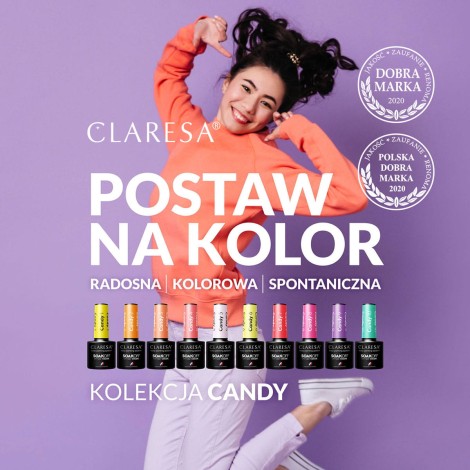 CLARESA Hibrid körömlakk CANDY 10 — együtt bemutatva