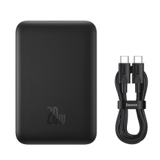 Mini PowerBank 10000mAh z indukcijsko nalaganje Magsafe 15W PD QC 20W Black