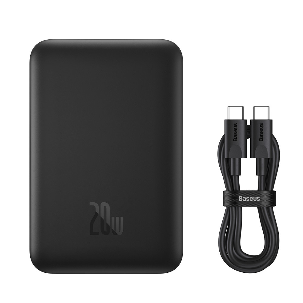 Mini PowerBank 10000mAh z indukcijsko nalaganje Magsafe 15W PD QC 20W Black