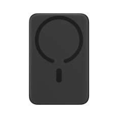 Mini powerbank 10000mAh com carga de indução magsafe 15w pd qc 20w preto
