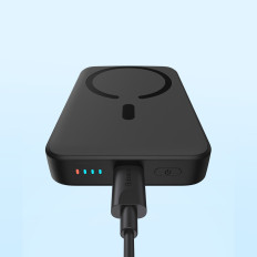 Mini PowerBank 10000mAh z indukcijsko nalaganje Magsafe 15W PD QC 20W Black