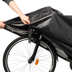 Vodotesný kryt bicyklov s otvorom pre zámok kolesa XL - čierna