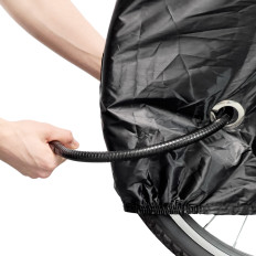 Vodotesný kryt bicyklov s otvorom pre zámok kolesa XL - čierna
