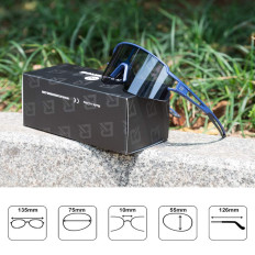 Óculos de bicicleta fotocromática com filtros UV 400 UVA e UVB Azul