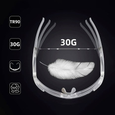 Photochromic bicycle glasses with UV 400 UVA and UVB white filters