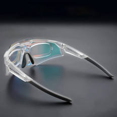 PhotoChromic Bicycle Glasses with UV 400 UVA e UVB Bianco Filtri bianchi