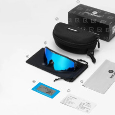 Fahrradbrille mit Polarisation und UV-Filter 400 schwarz