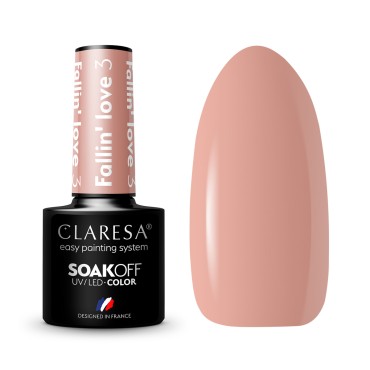 CLARESA Hybrid Neglelak FALLIN "LOVE 3 - 5g — sæt vist sammen