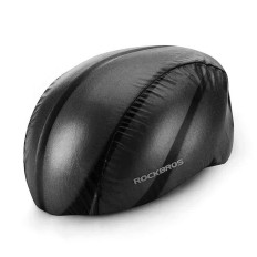 Impermeable en casco de bicicleta negro