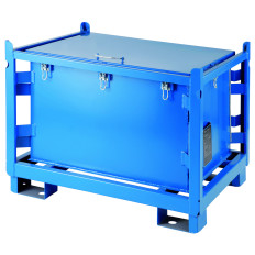 Metal certified container acid-resistant battery transmission 120x100x91cm 500L