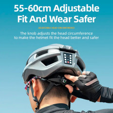 MTB velosipēdu ķivere ar iebūvētu LED USB sarkanu gaismu melns