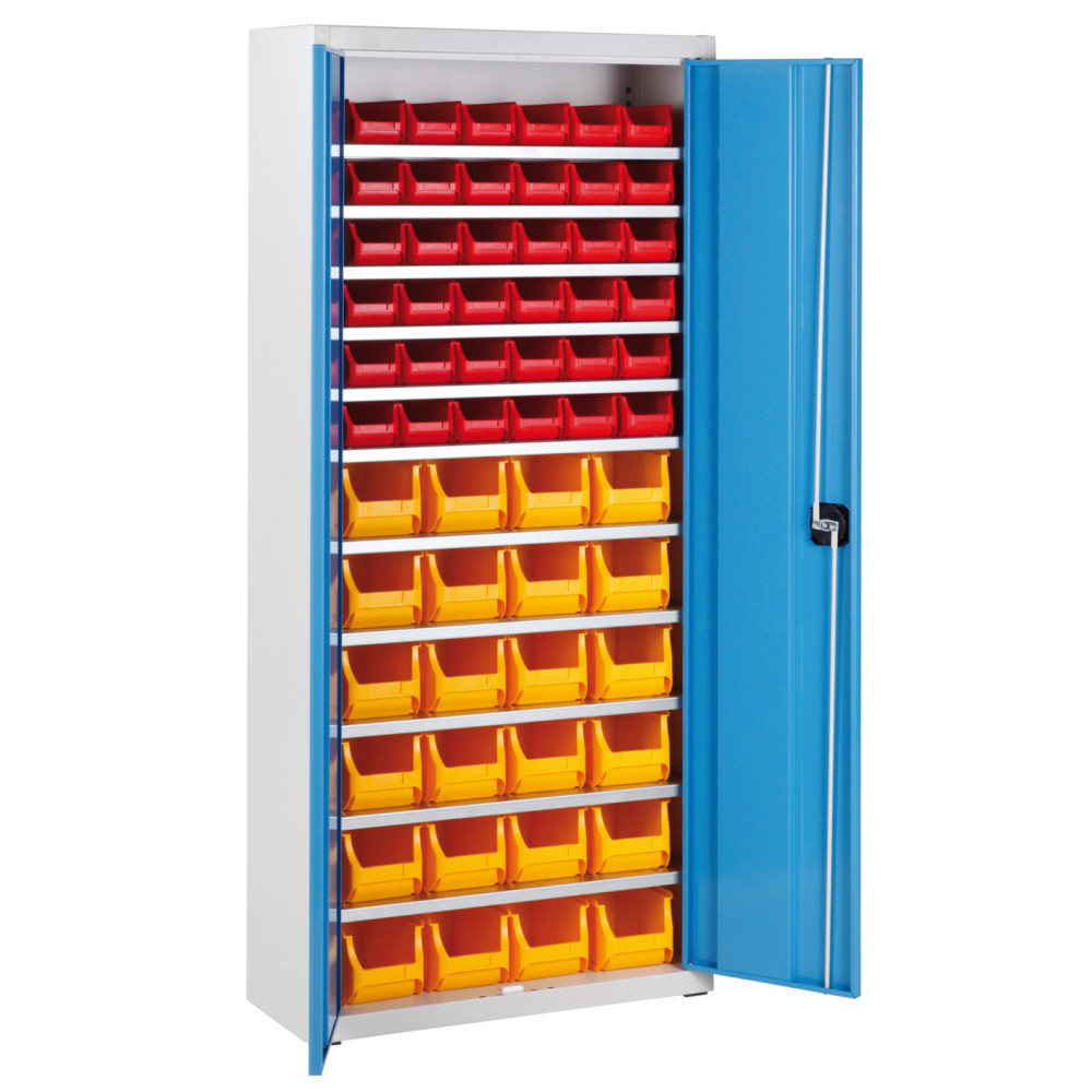 Armário de oficina com recipientes para parafusos 75x30x165cm Set 72 Elem.