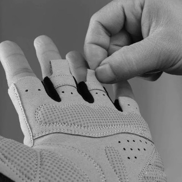 Bicycle gloves Without fingers Fast stribling Size M gray