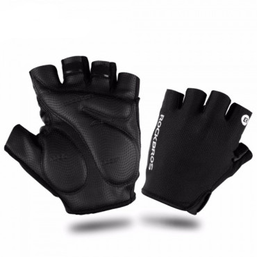 Guantes de bicicleta sin dedos Tamaño M Negro