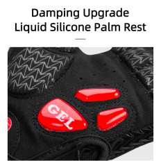 Guantes de bicicleta con insertos de gel Tamaño L negro y rojo