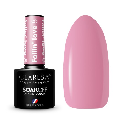 Vernis hybride CLARESA FALLIN LOVE 8 - 5g — ensemble présenté