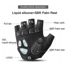 Bicycle gloves with gel inserts Size L Gray