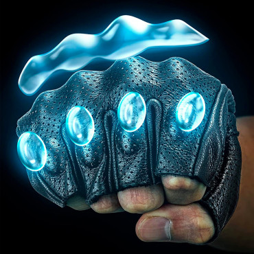 Motorcycle gloves Without fingers with protecting ankle size L black