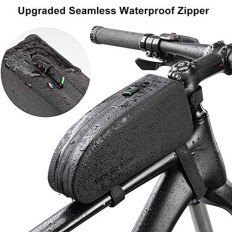 Bolsa de bicicleta impermeável dura no conceito do quadro. 1,6L preto
