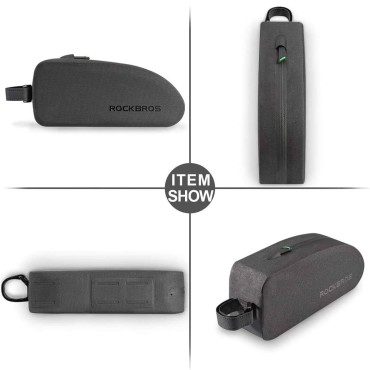 Σκληρή αδιάβροχη σακούλα ποδηλάτων στην έννοια του πλαισίου. 1.6L μαύρο