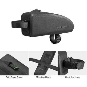 Σκληρή αδιάβροχη σακούλα ποδηλάτων στην έννοια του πλαισίου. 1.6L μαύρο