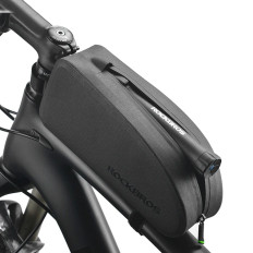 Bolsa de bicicleta impermeável dura no conceito do quadro. 1,6L preto