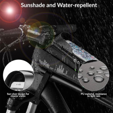 Sakwa Bicycle Bag on Frame With Cover for Phone Navigation Black