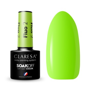 Vernis Hybride CLARESA FLUO 2 - 5g — vue de face