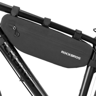 Vodotesné cyklistické vrecko pevný suchý zips pod rámom 3L čierny