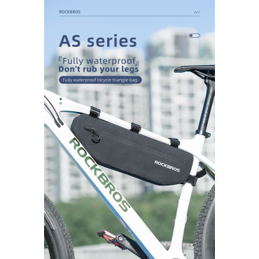 Vodotesné cyklistické vrecko pevný suchý zips pod rámom 3L čierny