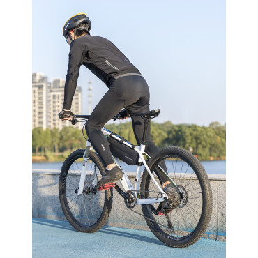 Saco de ciclismo impermeável Velcro fixo sob quadro 3L preto