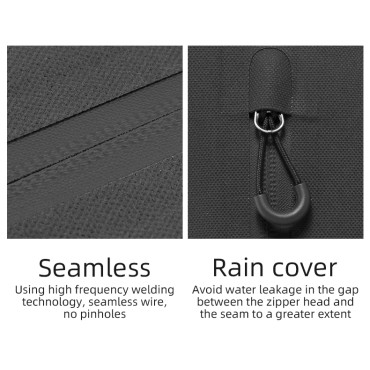 Αδιάβροχη σακούλα ποδηλασίας Σταθερή Velcro κάτω από το πλαίσιο 3L μαύρο