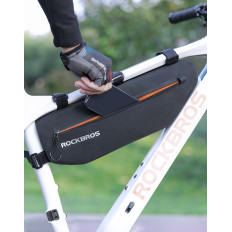 Wodoodporna torba rowerowa mocowana na rzepy pod ramę 3L czarna